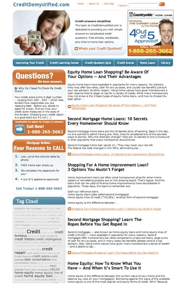 CreditDemystified.com screenshot