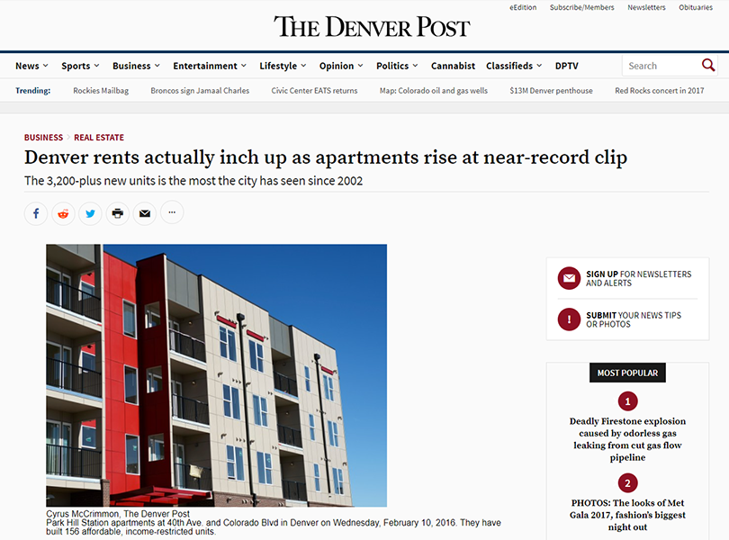 The Result Was A Full-page Article In The Denver Post